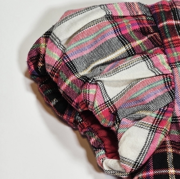 First Impressions Kids Midi Dress Plaid Check Puffer Sleeve Red 12M - Picture 11 of 15